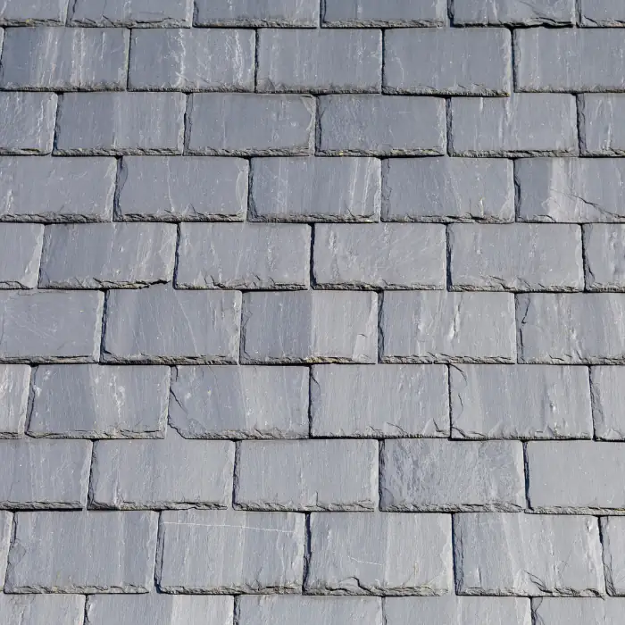 Gray rectangular slate tiles installed in an Orange County, California home, showing clean lines, natural texture, and a modern finish
